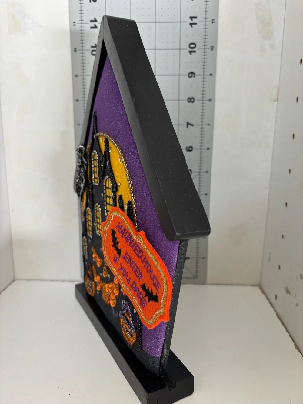 Halloween Haunted House Decorative Accent - Purple & Black